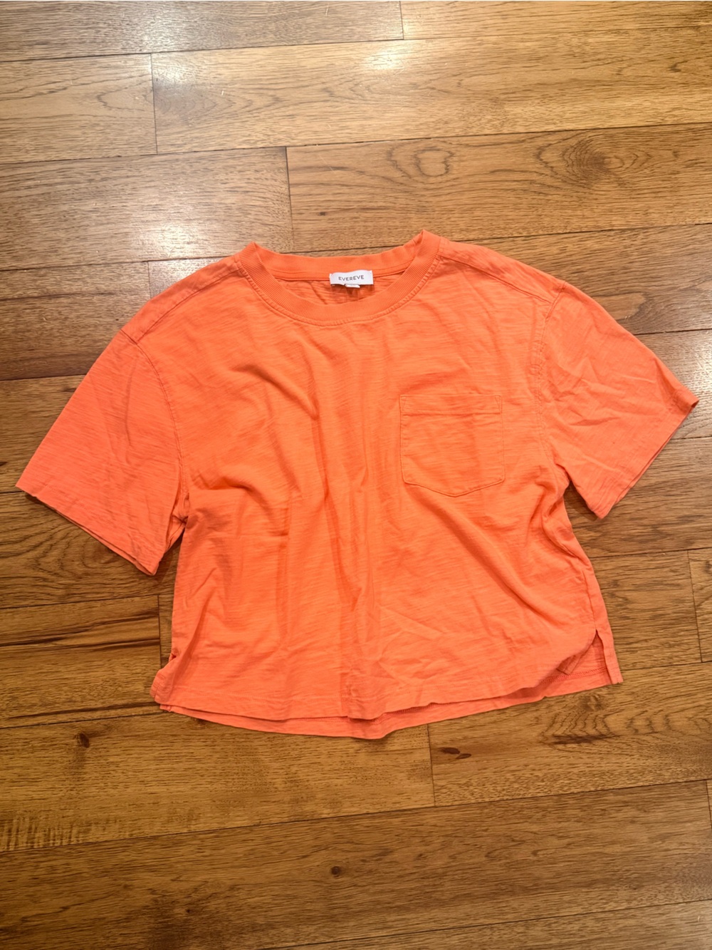 Evereve Coral Short-Sleeve Pocket Tee - Bright Orange